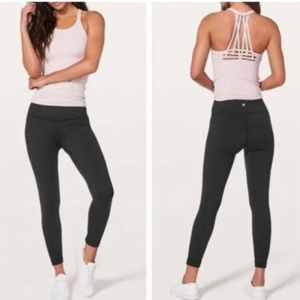 Lululemon Athletic Black Leggings Reversible Size 6 G… Gem